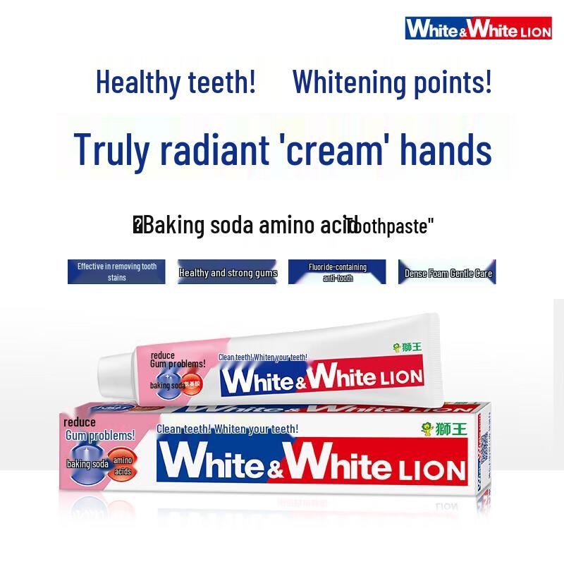 Lion White&White Baking Soda White Peach Toothpaste