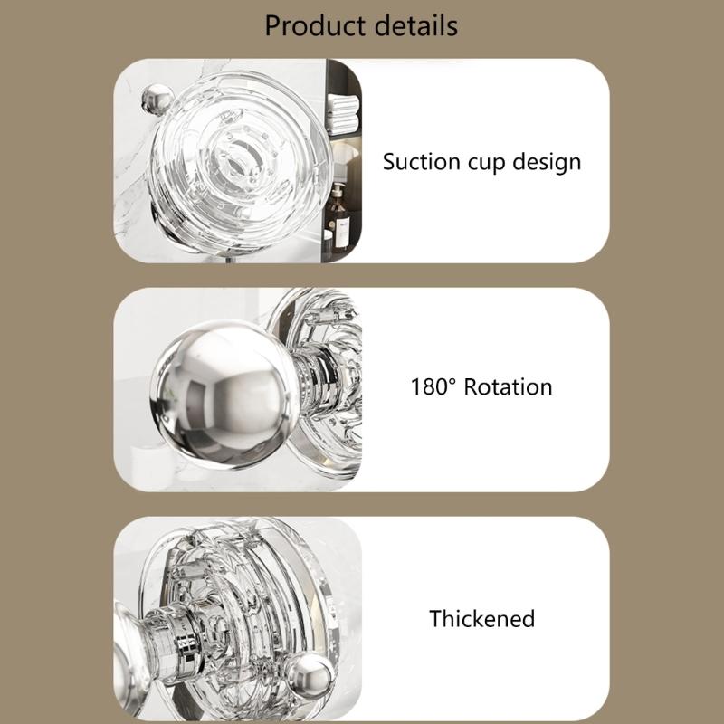 Powerful Suction Cup Glass Door Handle Reusable Waterproof Bathroom Grab Removable Door Handle Easy To Install