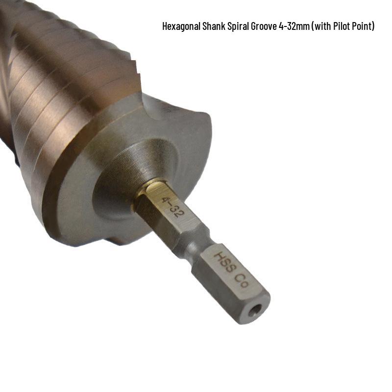 Cobalt High-Speed Steel Step Drill Bit for Thin Metal and Stainless Steel