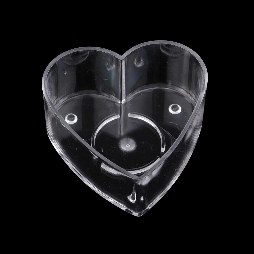 Forma na výrobu svíček ve tvaru srdce Průhledné kalíšky na čajové svíčky Plastové nádobky na vosk pro DIY vonné svíčky a party dekoraci stolu