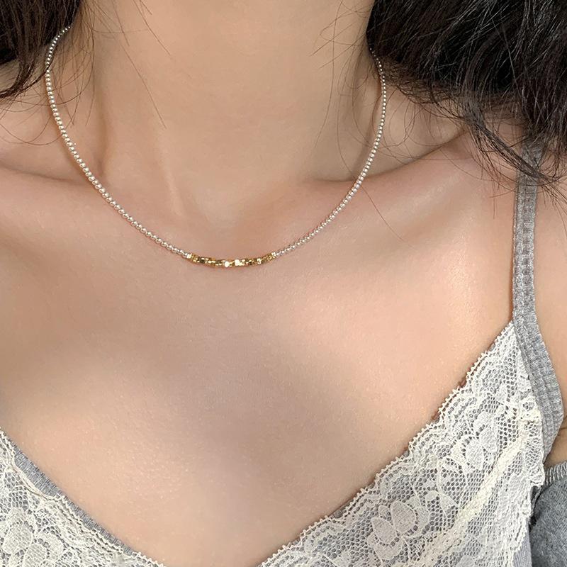 Elegant Freshwater Pearl and Shell Bead Women's Necklace - High-End Design Choker and Clavicle Chain
