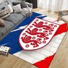 England National Men's Football Team Flannel Pattern Square Carpet,Area Rug,Carpet Rug for Living Room Bedroom Sofa Playroom Decor,Non-slip Floor Mat