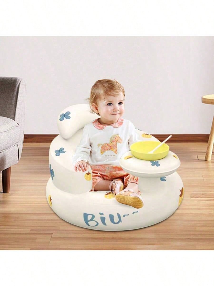 

1 шт. Детское надувное кресло-диван, табурет для купания с насосом, складное обучающее сиденье one-size тыква