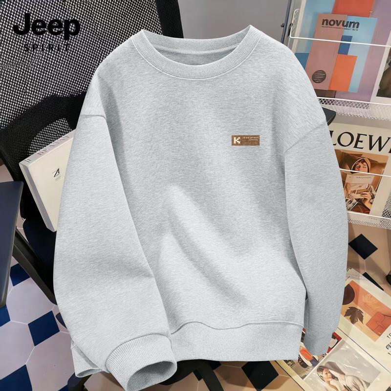 JEEP SPIRIT Men s Casual Round Neck Sweatshirt M