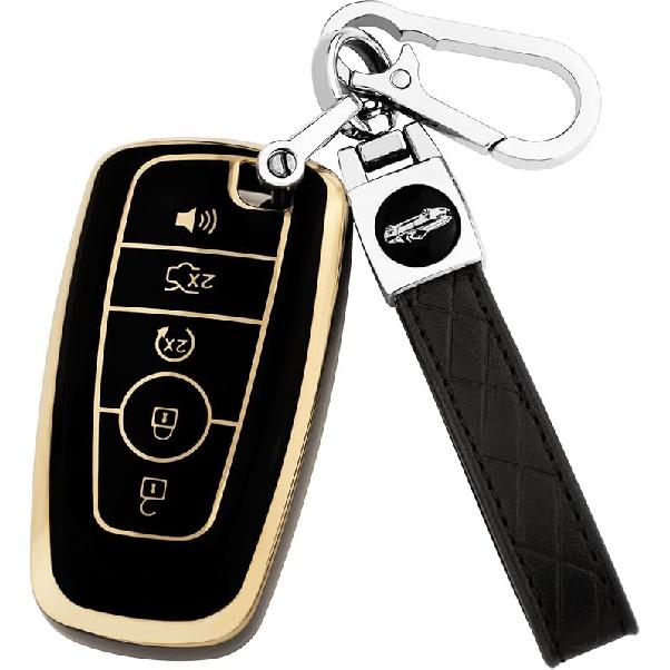 For Ford Key Fob Cover With Keychain,Key Fob Cover Case Shell For Ford Explorer Fusion Escape Edge Expedition F150 F250 F350 F450 F550 Maverick