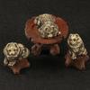 Statues d'Animaux en Métal Figurines Chien Rétro Statuettes Sculptures Centres de Table Décorations pour la Maison Objets de Collection