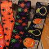 Handicraft Halloween Printed Ribbon Ribbon Material DIY Ribbon Strips Bat Printed Ribbon  Halloween