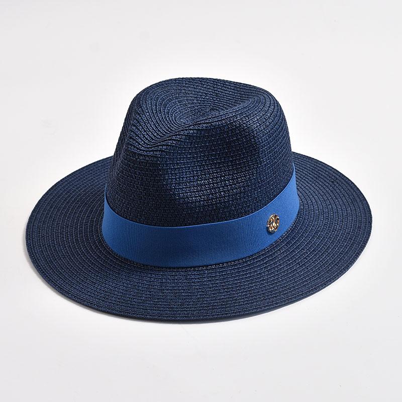 Neue Sommerstrohhüte für Damen Herren Panama Reise Strand Sonnenhut Banddekoration Elegant Luxus Jazzhut