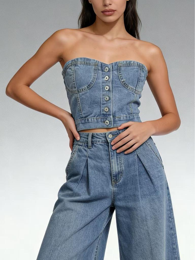 Women's Stylish Slim-Fit Waist-Cinching Sexy Denim Vest