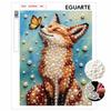 DIY Framed Pearl Painting Kit with Fox and Butterfly 5D Sparkling Bead Art Canvas Ready To Display Home Decor Relaxing Craft Gift Idea