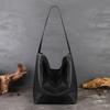 Johnature Large Capacity Retro Women's Bag Genuine Leather Tote Bag Versatile Soft Cowhide Shoulder Bag