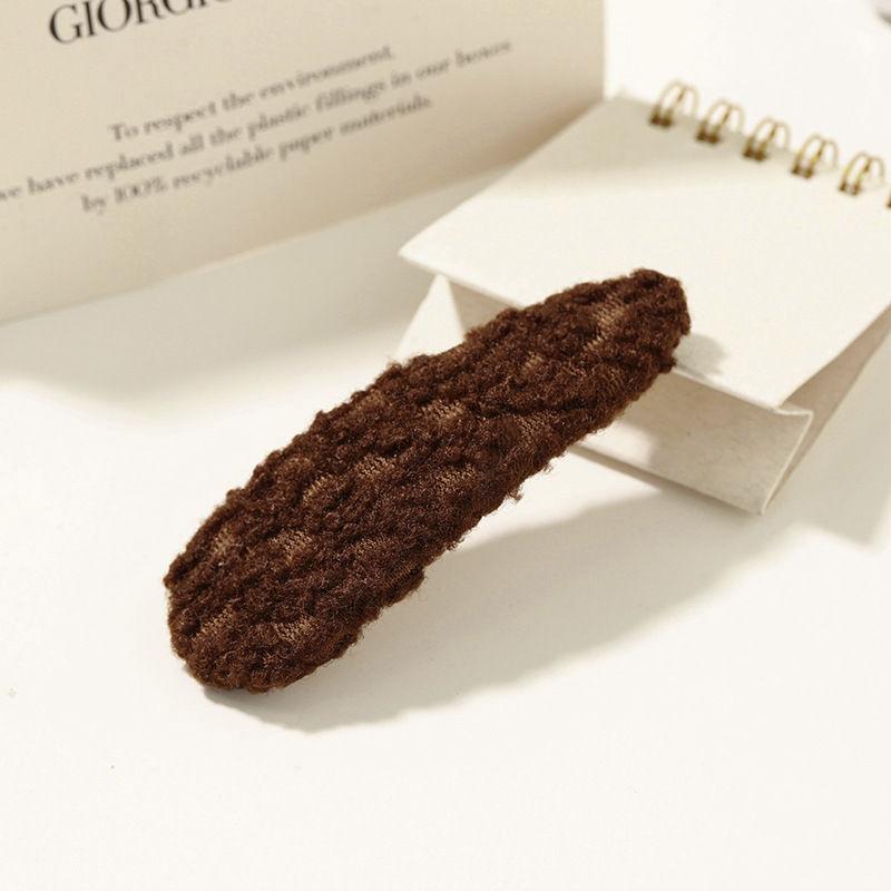 Accessories Clip Hair Headdress Bang Solid Color Side Hairpin Bb Clip Woolen Barrettes