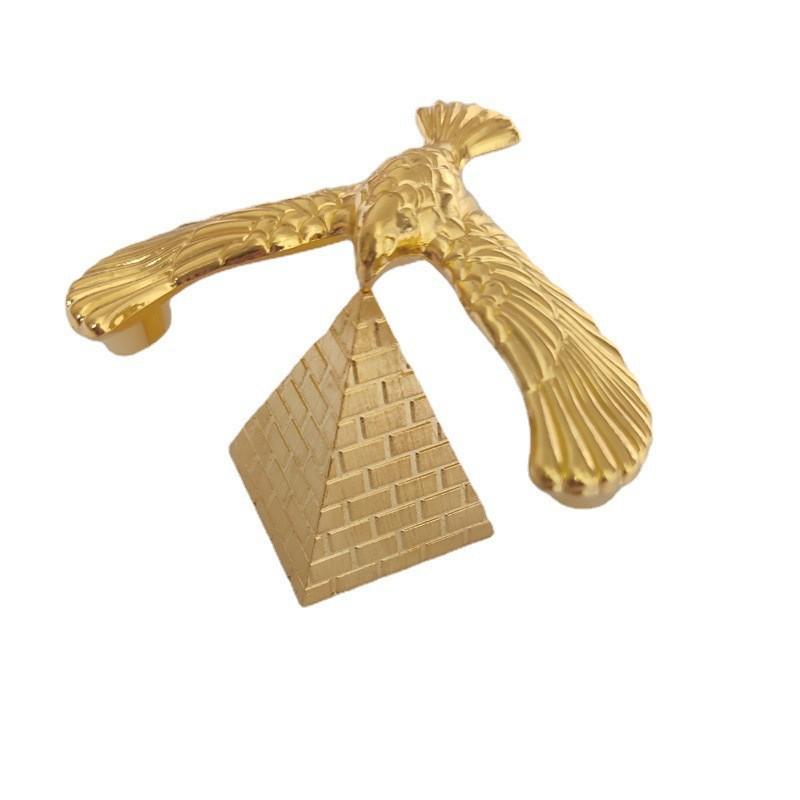 Metal Balance Bird Eagle Gravity With Pyramid Combination Set Children Physical Science Adults Office Desktop Toy Holiday Gifts