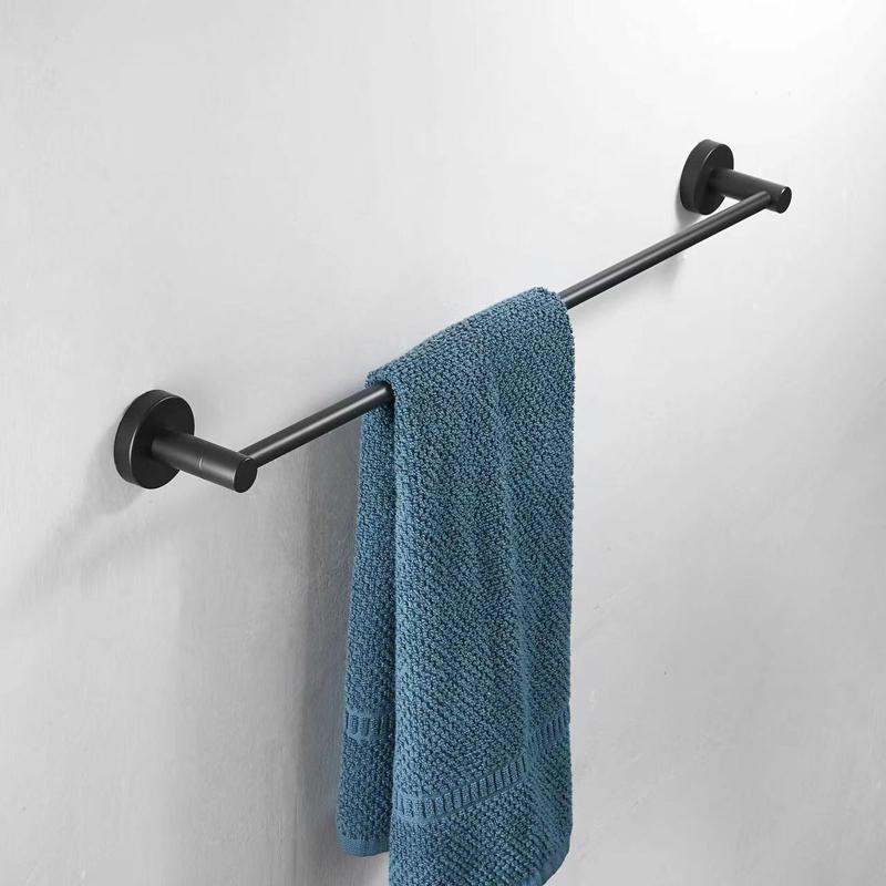 6PCS Stainless Steel Bathroom Storage Rack Set Towel Rack Toilet Paper Toilet Cleaning Brush Soap Holder Bathroom Accessory Set