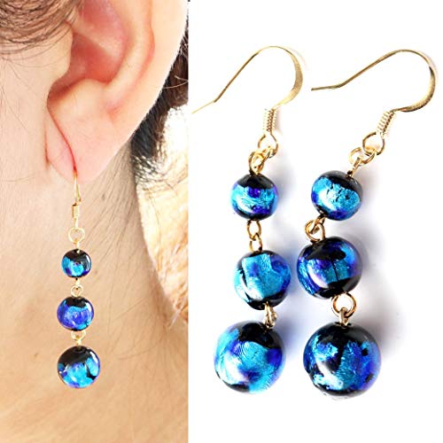 

[GOLD STONE] Firefly Glass Earrings (Body) - Dangle, Okinawa