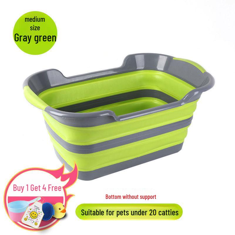 Foldable Pet Bath Tub for Small Dogs and Cats