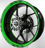 MOTOINKZ GP2 17-inch Custom Rim Stickers, Universal Fit (Fluorescent Green)