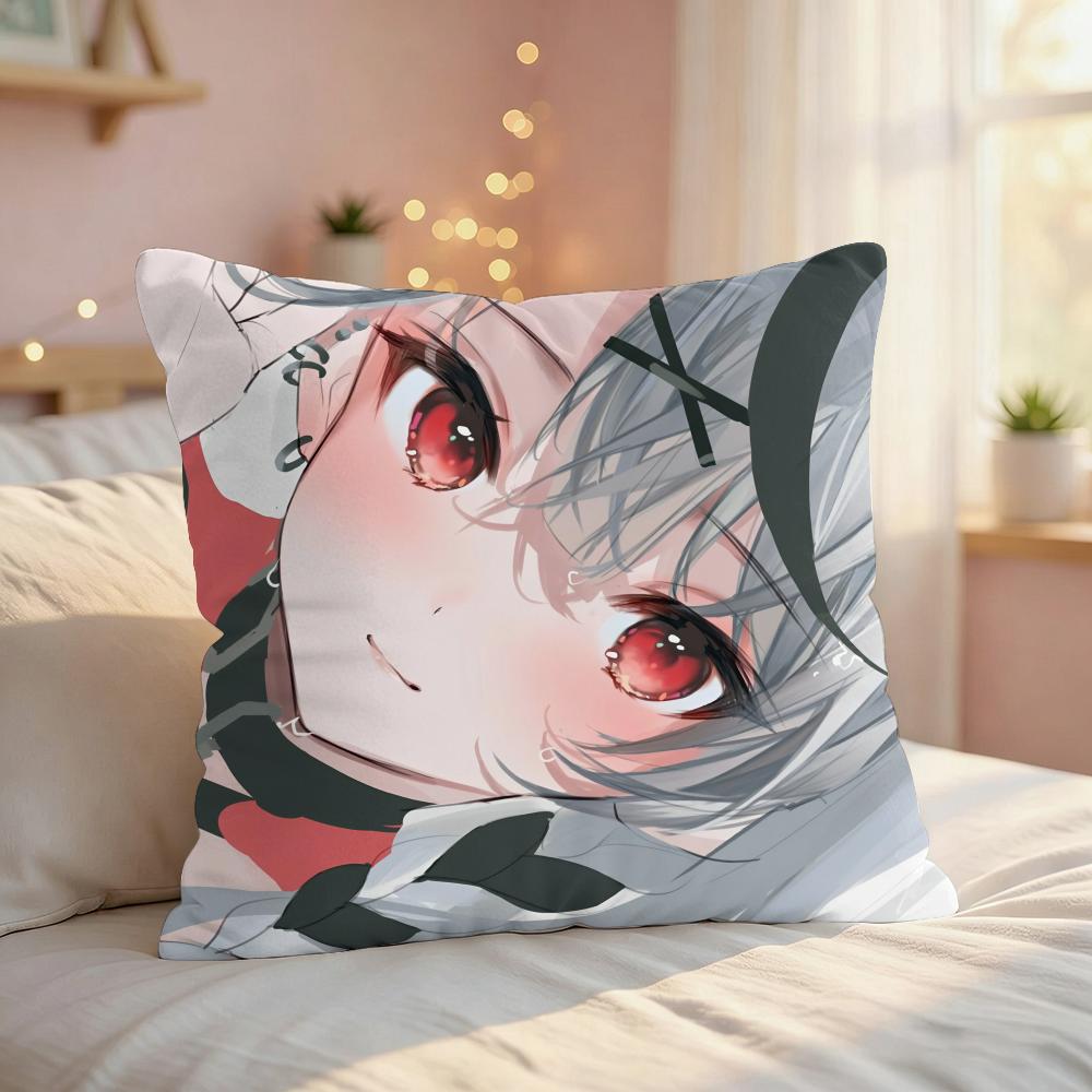 Sakamata Chloe Cute GAME Cushion Cover Silky Short Plush Invisible Zipper Dustproof Sofa Pillow Case For Home Decor
