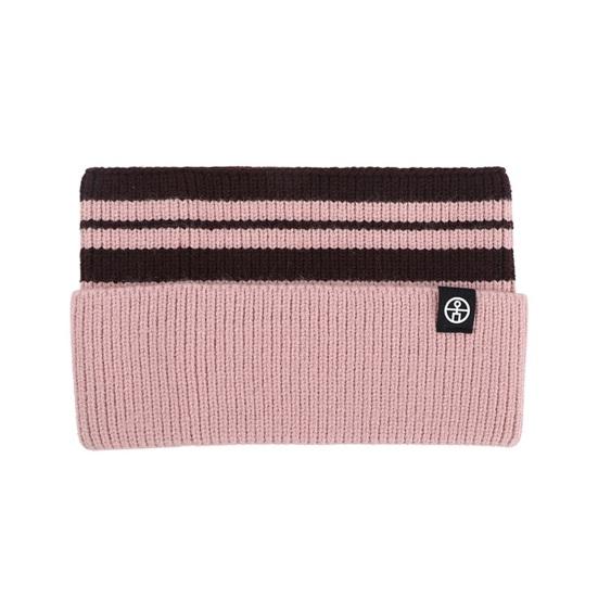 Kids Knitted Headband Wide Edge Elastic Ear Protection Warm Striped Contrast Design Ponytail Opening Headband