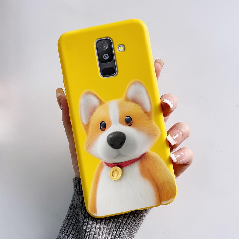 Painted Case For Samsung Galaxy A6 Plus Covers For Samsung A7 2018 A750 Cases For Samsung A9 2018 Cute Cartoon Protective Coques