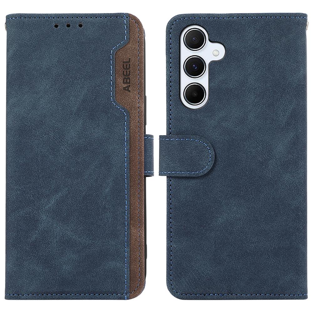 ABEEL For Samsung Galaxy A55 5G Case RFID Blocking Wallet PU Leather Stand Cover