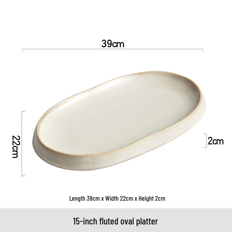 Ceramic Oval Fish Serving Plate