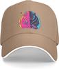 Bipolar Bear Split Design Baseball Cap Polyester Adjustable Outdoor Sports Visor Hat