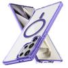 Luxury Magnetic Transparent Phone Case For Samsung S25 S24 Ultra S23 Plus A55 A35 For Magsafe Wireless Charging Shockproof Cover