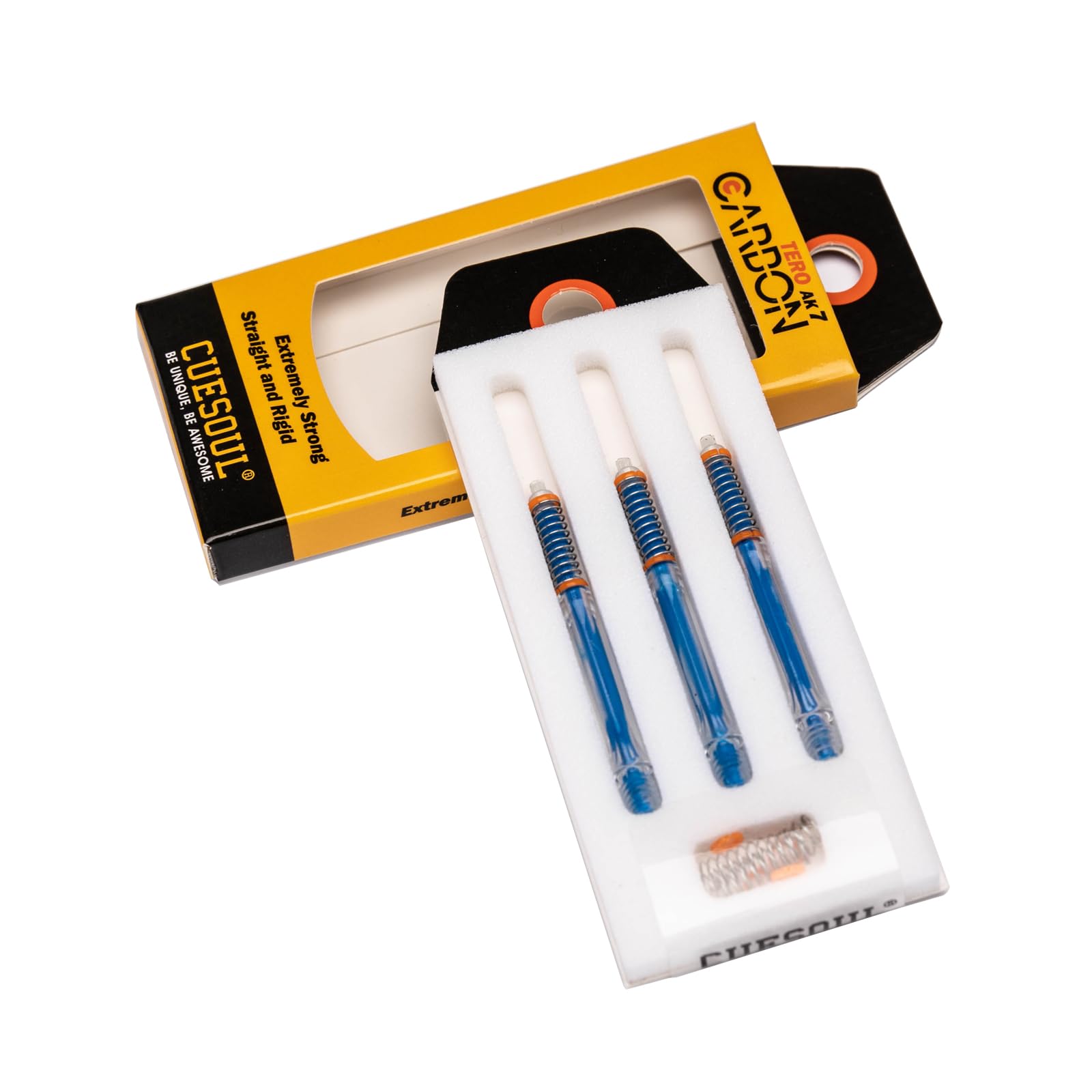 

CUESOUL TERO System AK7 Carbon Dart Shaft with Slim Set of 3 A/B/C/D/E/F/G/H Built-in Telescopic, Shaft, (CS-AK7+5TXF43)