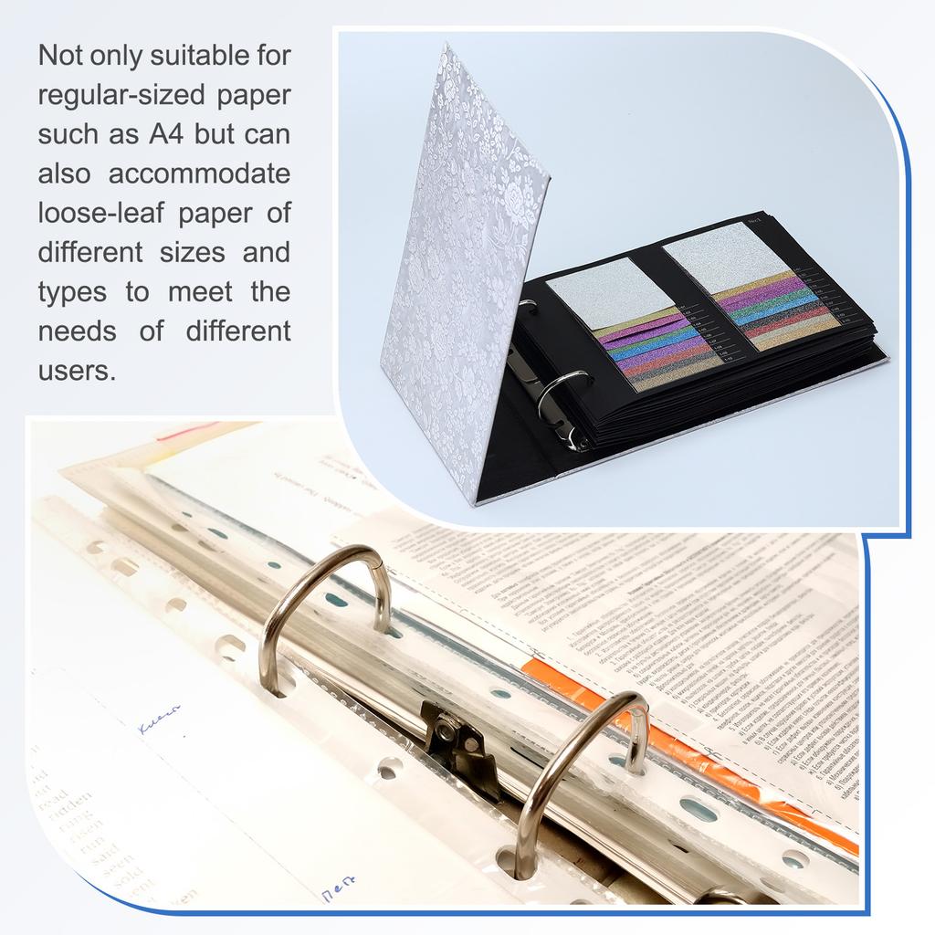 2/4Set A4 3Hole Ring Binder Mechanisms D Ring Replacement Binder Planner Loose Leaf Binding Spines for Organizers DIY Fill Paper