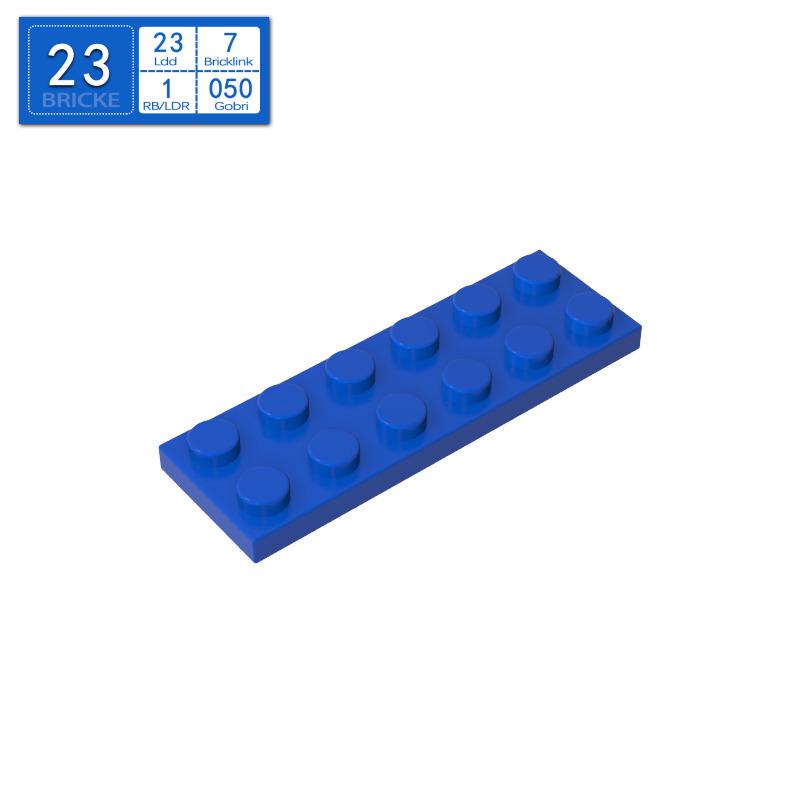 BRICKE 2x6 Plate: Compatible with Lego Bricks, MOC Building Blocks, Educational Parts Piece