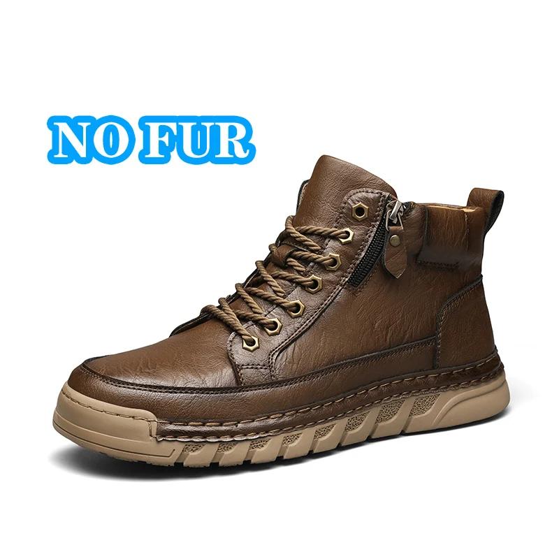 

Men s High Top Leather Ankle Boots Comfortable Motorcycle Boots N Slip Walking Training Shoes Botas Outdoor Treking Footwear 47