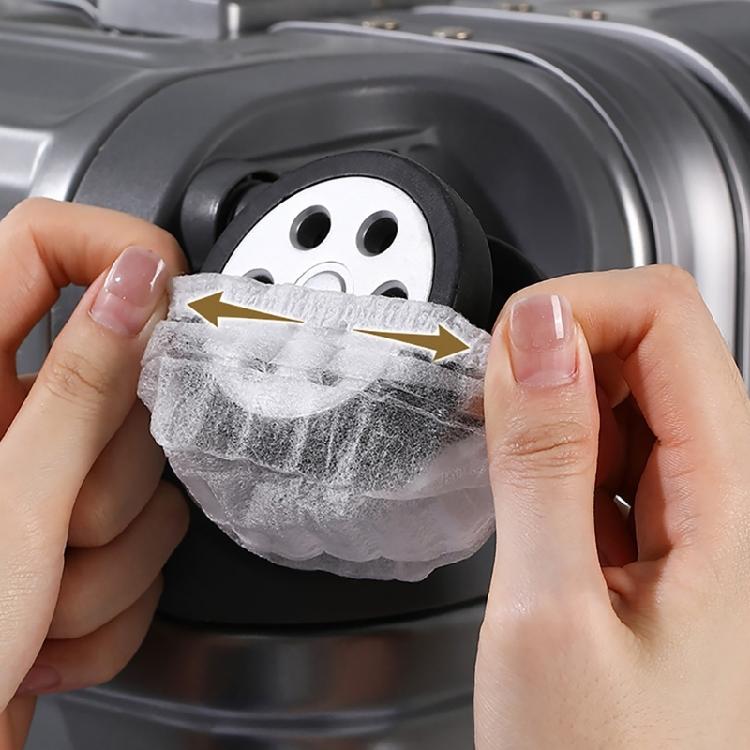 80Pcs Suitcase Wheel Protectors Nonwoven Fabric Covers for Smooth Travel Experience Luggage Wheel Elastic Covers Set