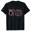 Birthday Squad Queen Tshirt for Women Besties Birthday Party Crew Graphic Yk Tops Short Sleeve Tees FeUnisex Aesthetic Clothing