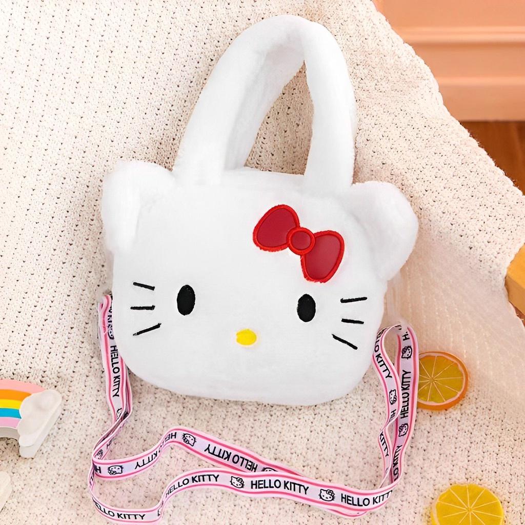 Sanrio Stitch Plush Shoulder Bag Zip Close