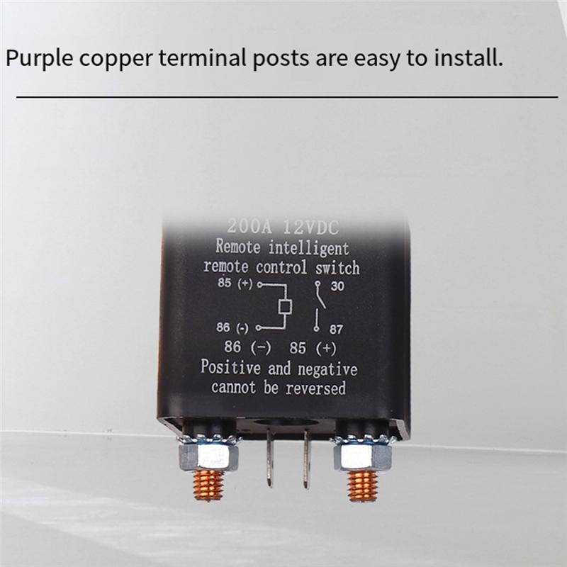 Remote Battery Disconnect Switch,12V 200A Wireless Type5 Remote Control Battery Disconnect Switch