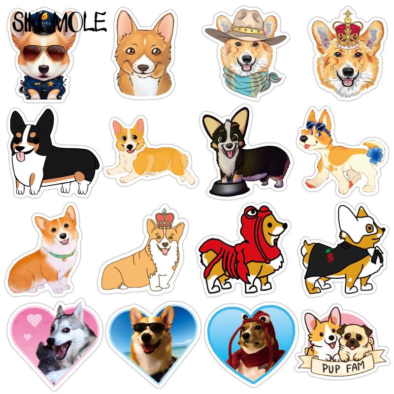 10 30 50 100PCS Cartoon Cute Corgi Dog Stickers Animals DIY Toy Skateboard Laptop Suitcase Case Table DecalS Graffiti Sticker F5