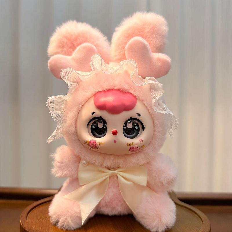 Cute Plush Little Rabbit Treasure Vinyl Doll Pendant Keychain Backpack Hangings Ornaments Gifts
