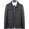 Men's Fleece-Lined Lapel Jacket, Thickened Autumn/Winter Coat for Middle-Aged and Older Men
