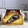 Motorrad Isle of Man TT Bedruckte Decken Flanell Warme Decke Weiche, gemütliche Decke Reisedecken Bettbezüge Geburtstagsgeschenk