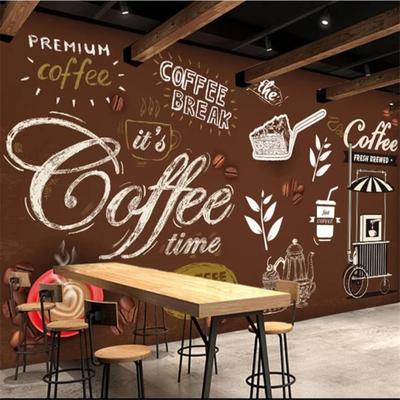 Wallpaper 3d Photo Mural European Retro Nostalgic Coffee Shop Wallpaper Restaurant Wallpaper