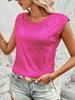 Women's Round Neck Sleeveless Sequin Tank Top Casual Party Sparkly Vest Blouse Summer Tops