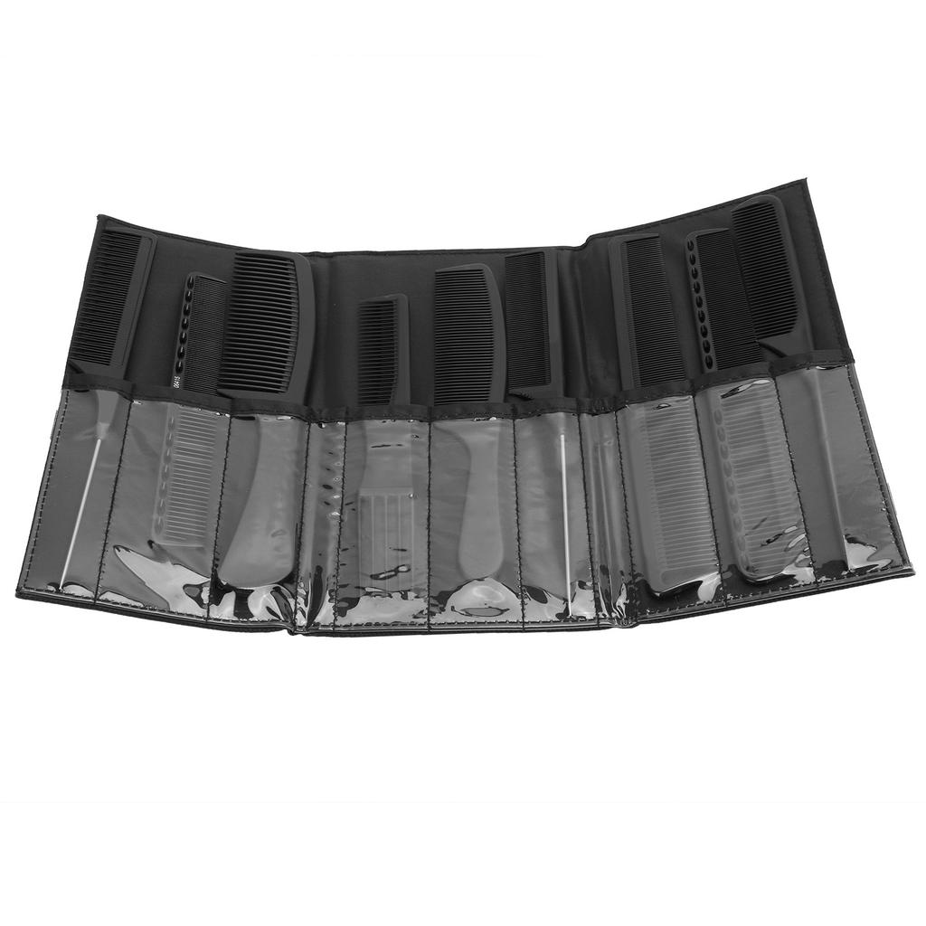 10pcs / set Hairdressing Comb Kit Large Capacity Hairstyling Comb Storage Bag Case Kit