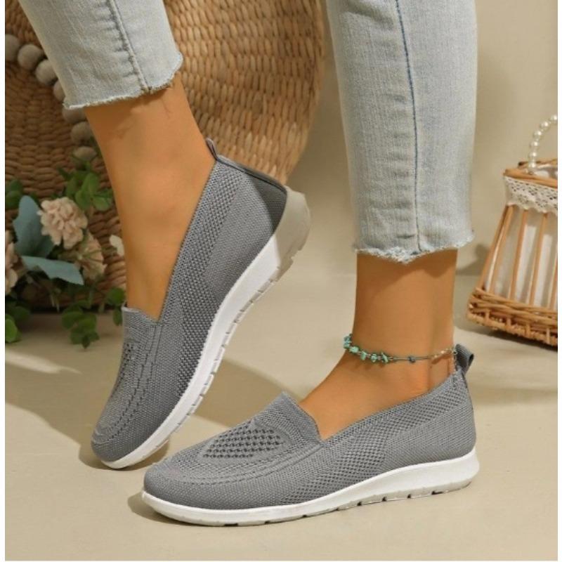 

Fashion Women s Casual Flats Outdoor Lightweight Walking Shoes Summer Comfortable Breathable Mesh Shoes New style Hollowing Shoes 43 серый