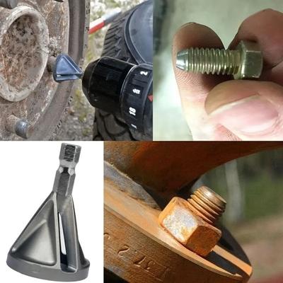 Practical Deburring External Chamfer Tool Repair Damaged Bolts Hexagonal Metal Shank External Chamfer Bit Remove Burr Drill Bit