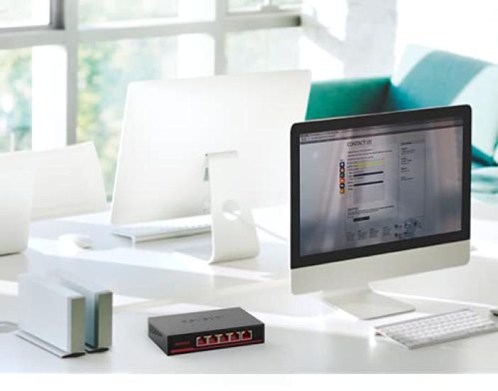 ASUSTOR Switching Hub Metallgehäuse Keine Einstellungen erforderlich Wandmontageunterstützung ASW205T 5-Port 2.5GbE 2.5Gbps