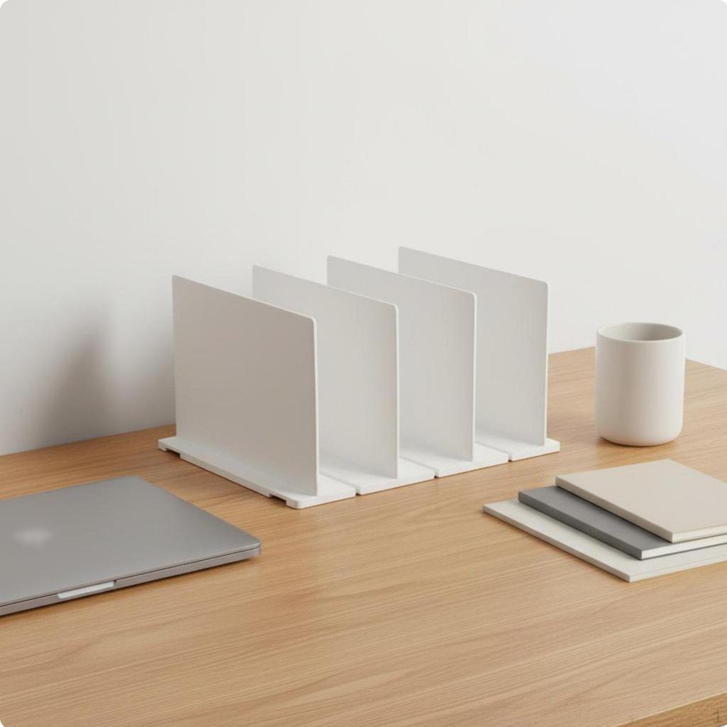 Modular Shelf Organizer Sturdy Material Adjustable Divider Rack for Desktop
