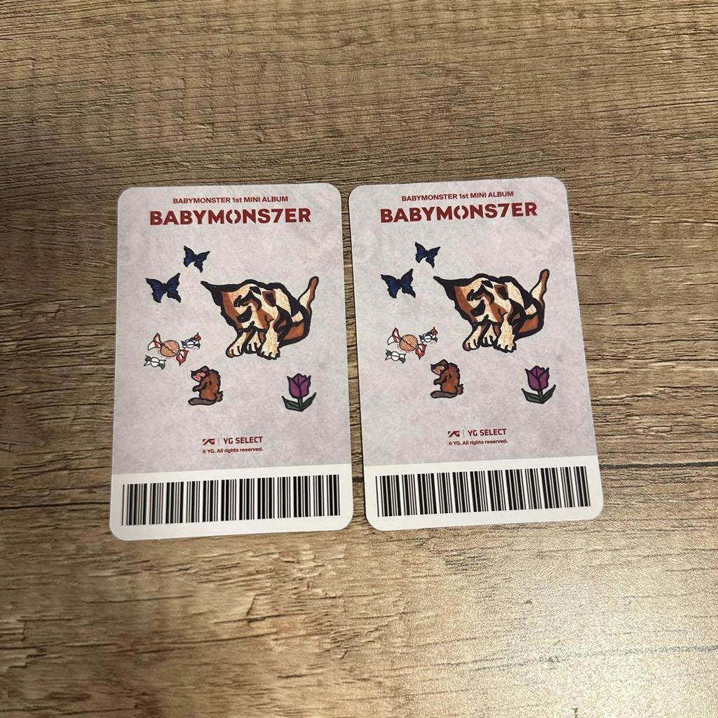 [USED] Babymonster yg select purchase bonus trading card Ahyeon