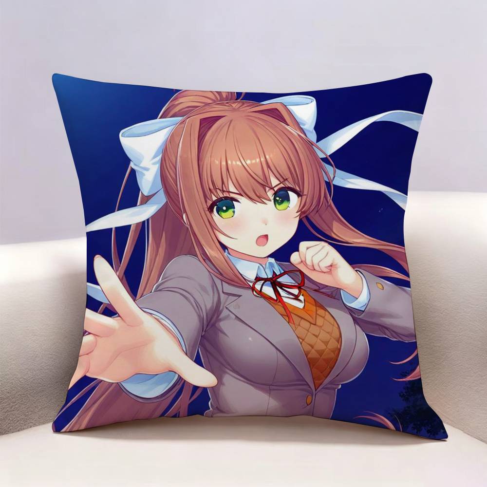 DDLC Monika Doublesided print Pillow Case Cushion Cover Throw Pillow Case For Car Sofa