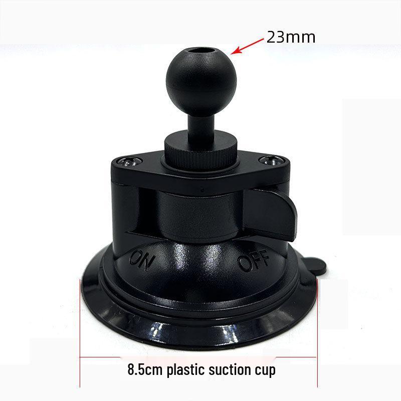 17mm Ball Head Magnetic Phone Holder with Aluminum Rod and Suction Cup Mount for Car